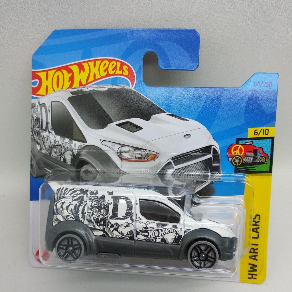 Hot Wheels FORD TRANSIT CONNECT White Short Card - HW Art Cars