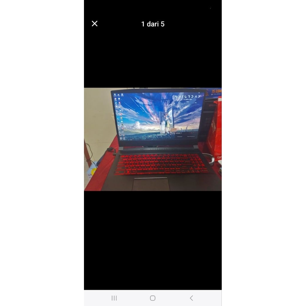 MSI Katana GF66 i5 Gen 11 + RTX 3050 4GB, RAM 16GB