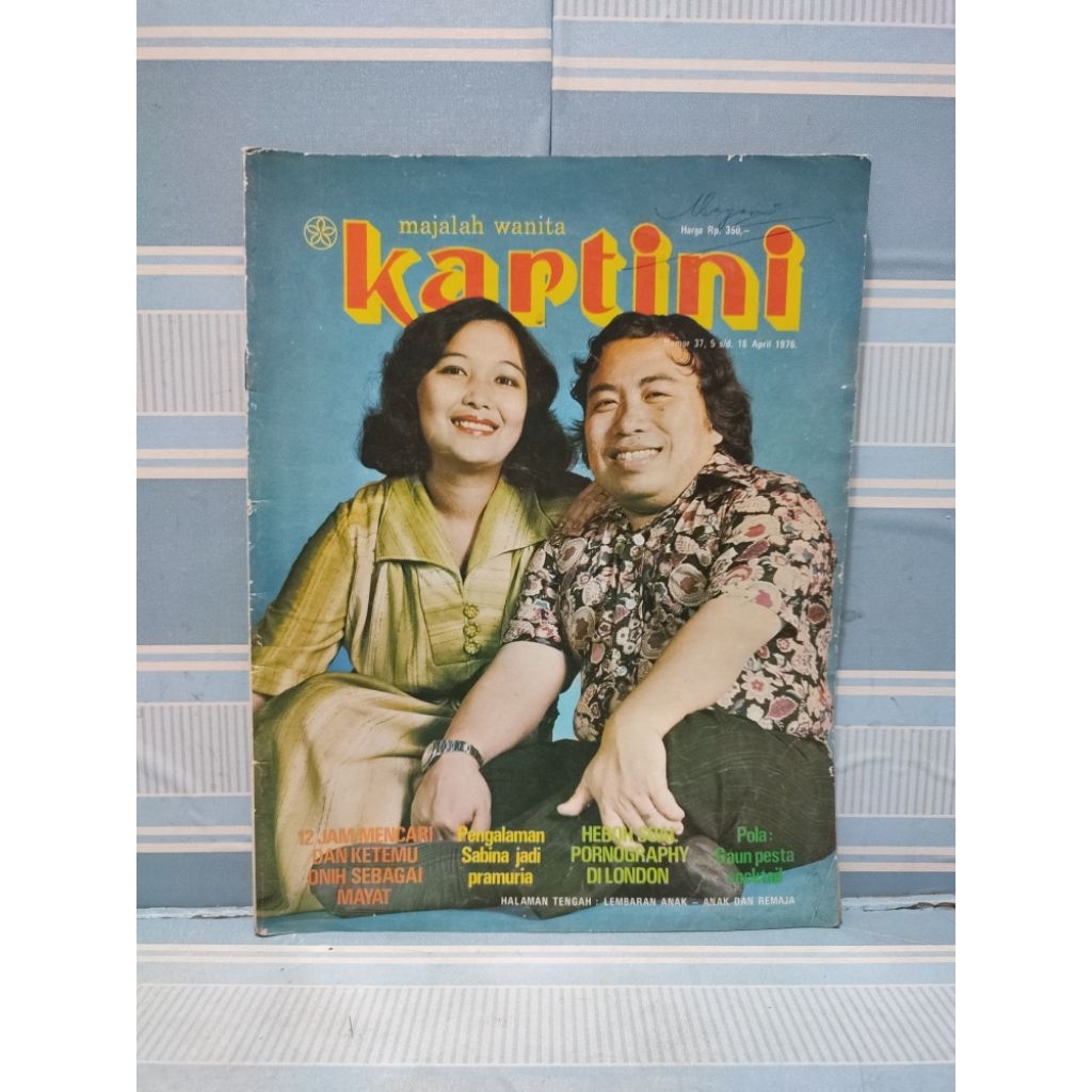 Majalah kartini cover ateng nomor 37 edisi 5 s/d april 1976