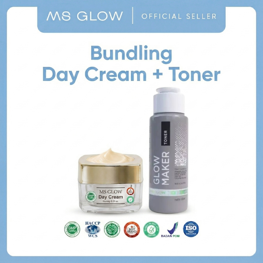 MS Glow Bundling Day Cream dan Toner - 2 Item