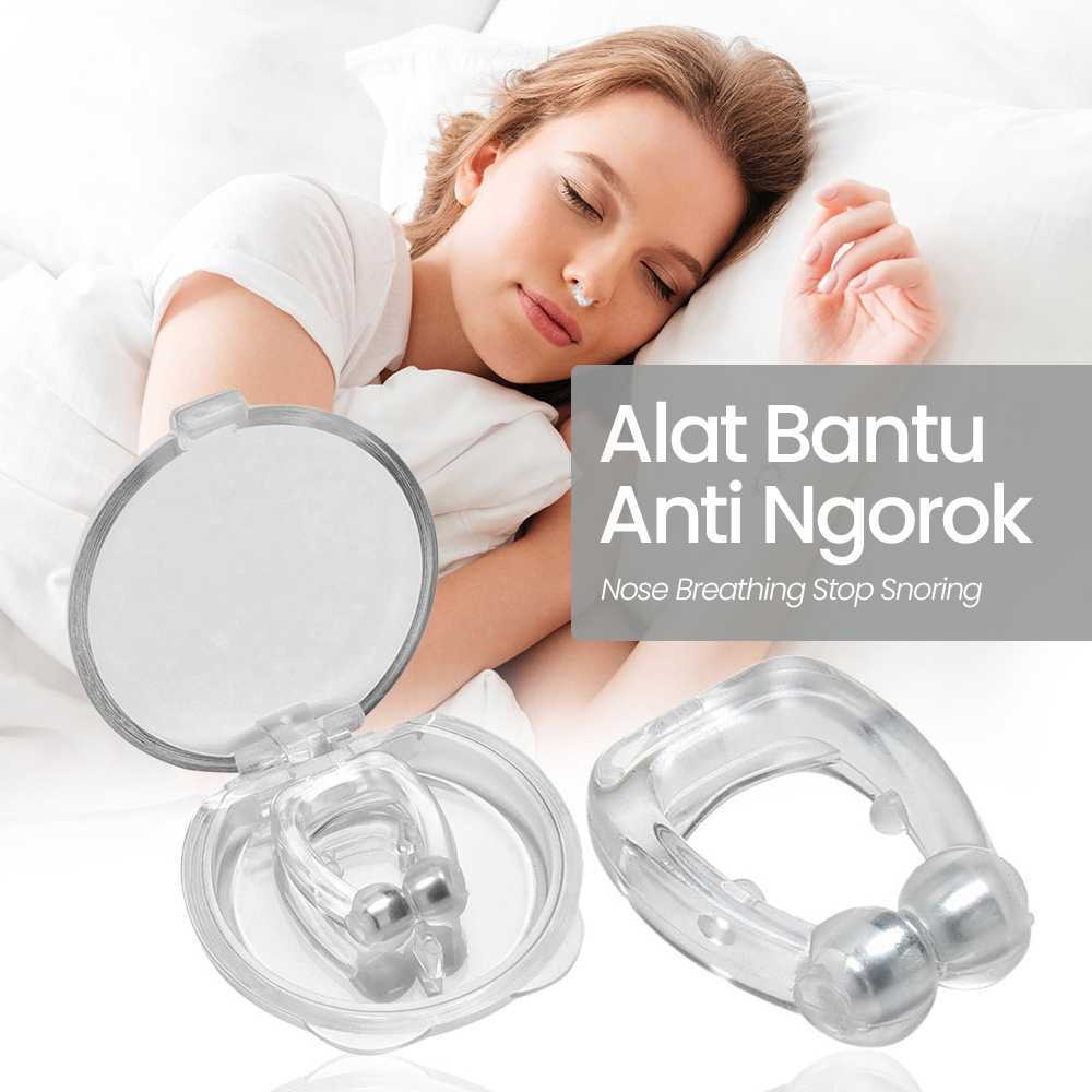 Alat Bantu Anti Ngorok Ring Nose Clip Nasal Dilator Breathing Stop Snoring Magnetic Silikon Lembut