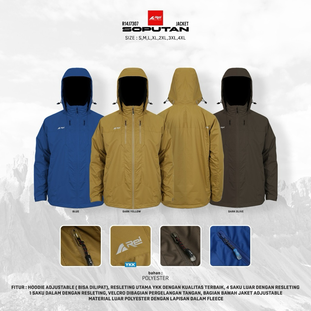 Jaket Gunung Pria Soputan Arei Outdoorgear