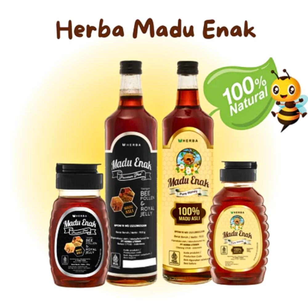 (Reguler) Herba Madu Enak Pure Honey & Premium Plus 910gr