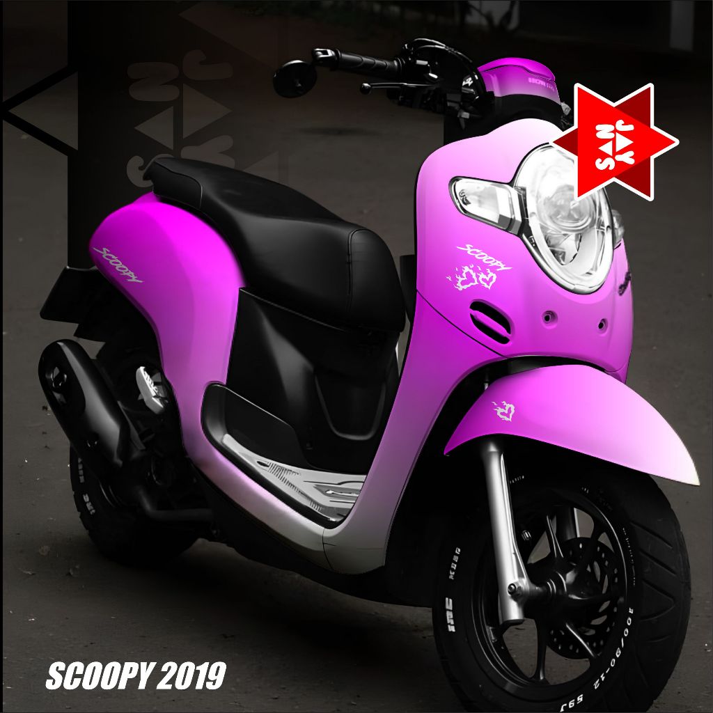 DECAL SCOOPY 2019 PELANGI TERBARU DECAL SIMPEL SCOOPY 2019 001