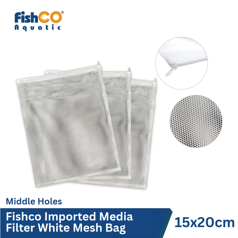 Jaring Kantong Tas Mesh Bag Media Filter Aquarium Dan Kolam Ikan 15x20cm