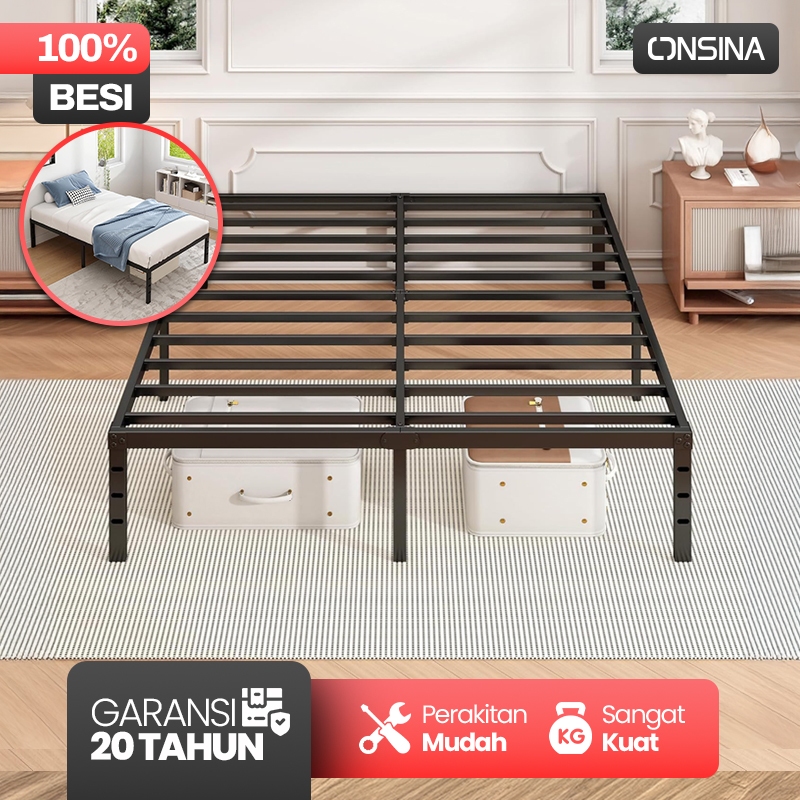 Onsina Dipan Tempat Tidur aesthetic  Besi 160x200