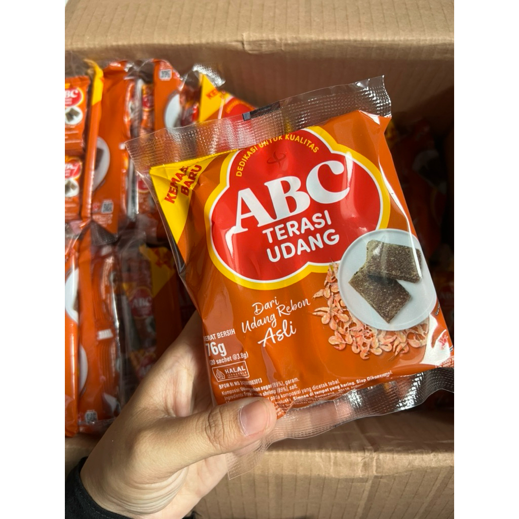 Terasi ABC dan Ajinomoto renteng Udang Rebon asli 3.8gr dan 6gr Rentengan