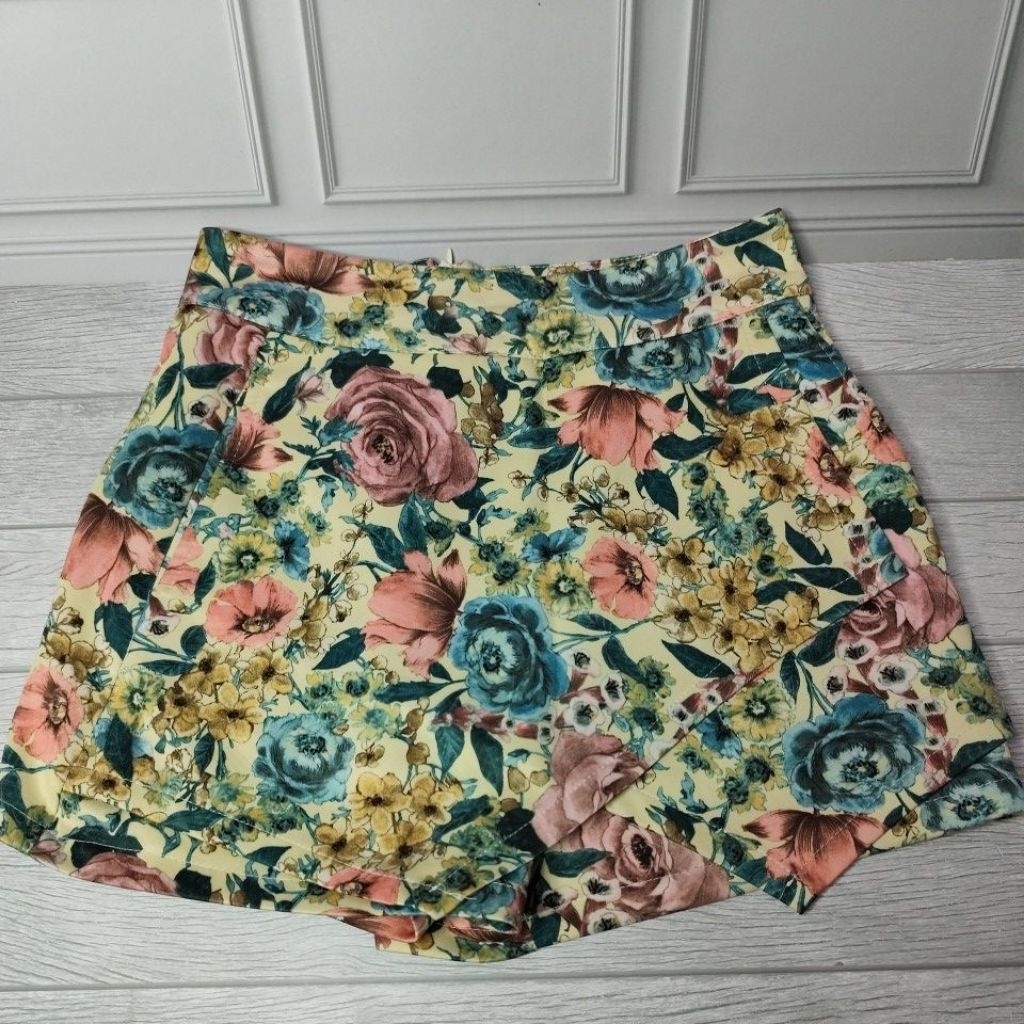 rokcel bunga skort bunga celana rok bunga kuning celana pendek bunga