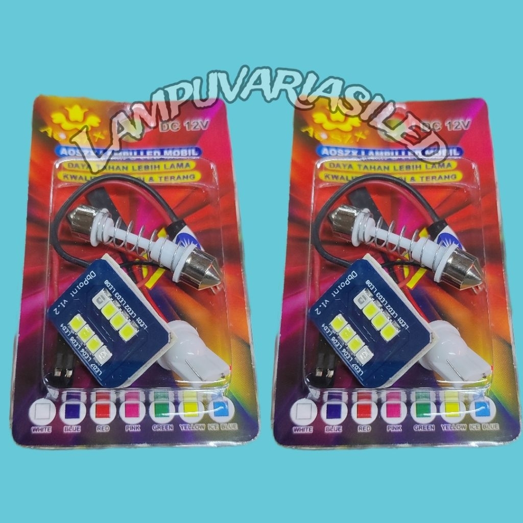LAMPU LED PLAFON KABIN 2 Warna WELCOME LIGHT BIRU-PUTIH