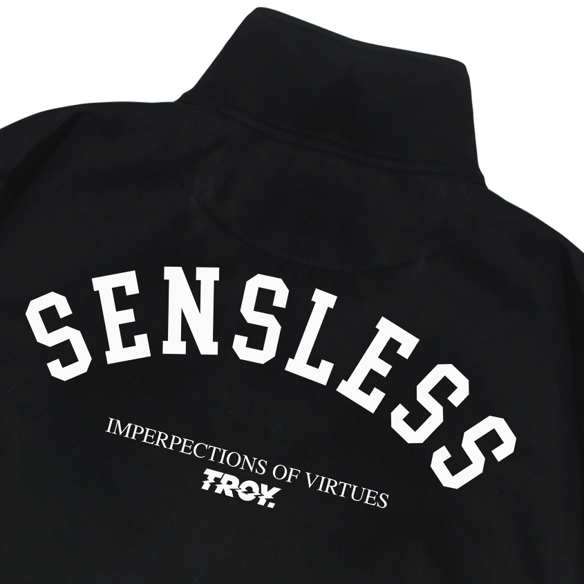 Troy Company Half Zip Up Turtleneck Sweater Black Sensless - Half Zipper Pria Hitam HZ 3088