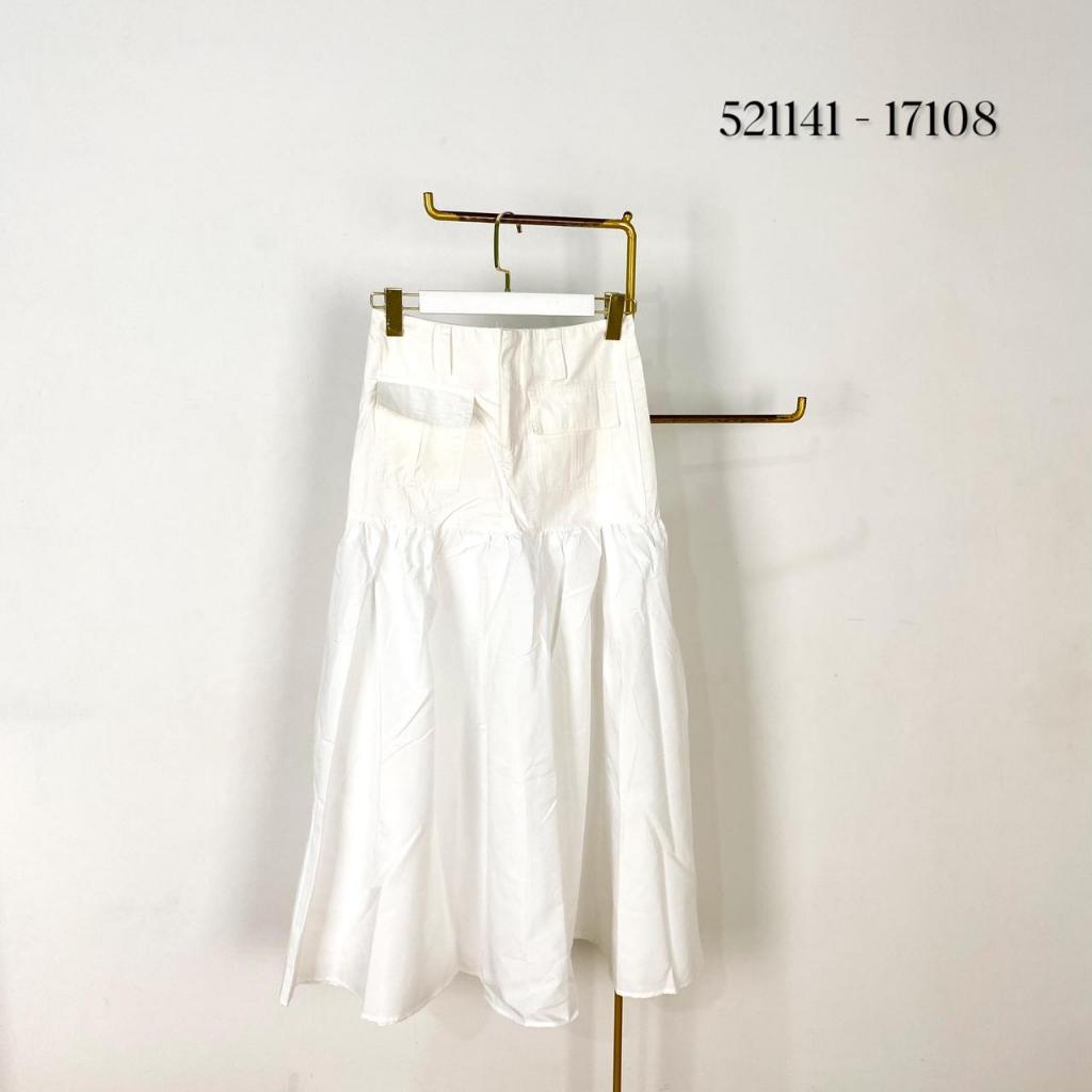 521141 - 17108 ROK FASHION HITAM CASUAL WANITA ROK PANJANG HITAM WANITA ROK BAWAHAN MODEL CARGO GUNU