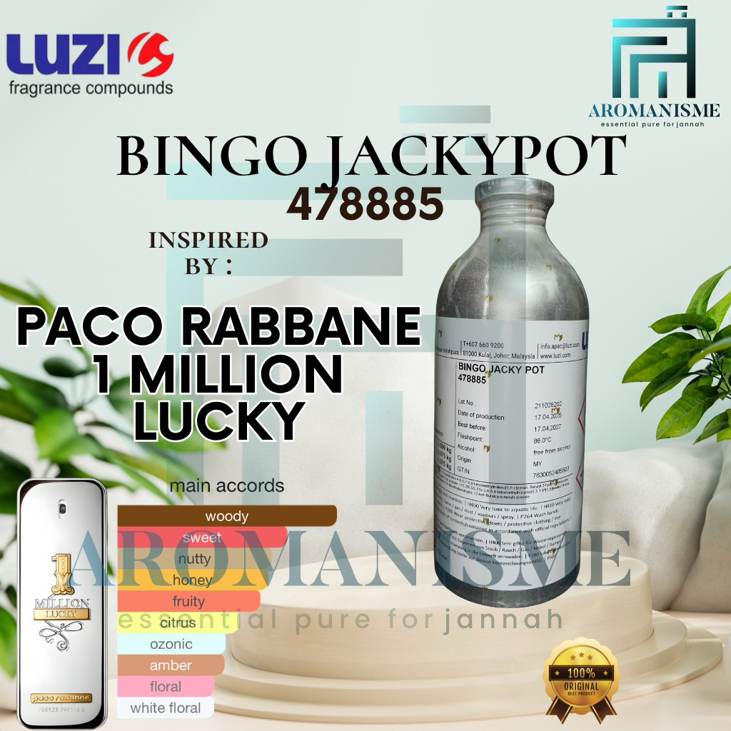 Bibit Parfum Jayross Grey / 1 Million Lucky By Luzi Bingo Jackypot 50ml / 100ml