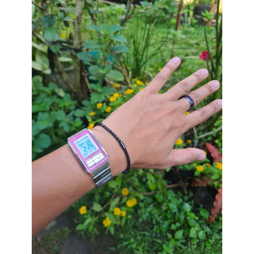 Jam tangan Casio LA-201W pink collor original