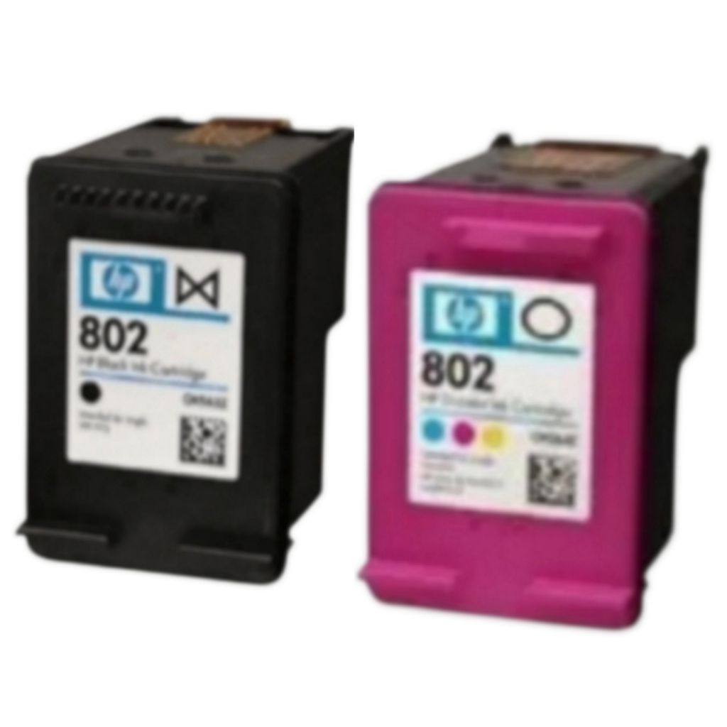 PAKETAN CARTRIDGE HP 802XL BLACK & COLOR KOSONGAN BEKAS DARI ORIGINAL FOR Printer : HP DeskJet: 1000
