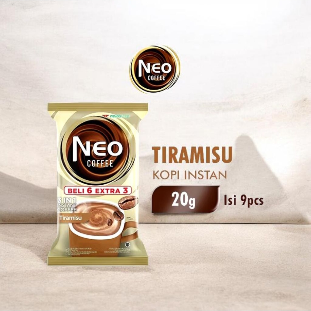 Neo Kopi TIRAMISU 9 sachet (exp 2028)