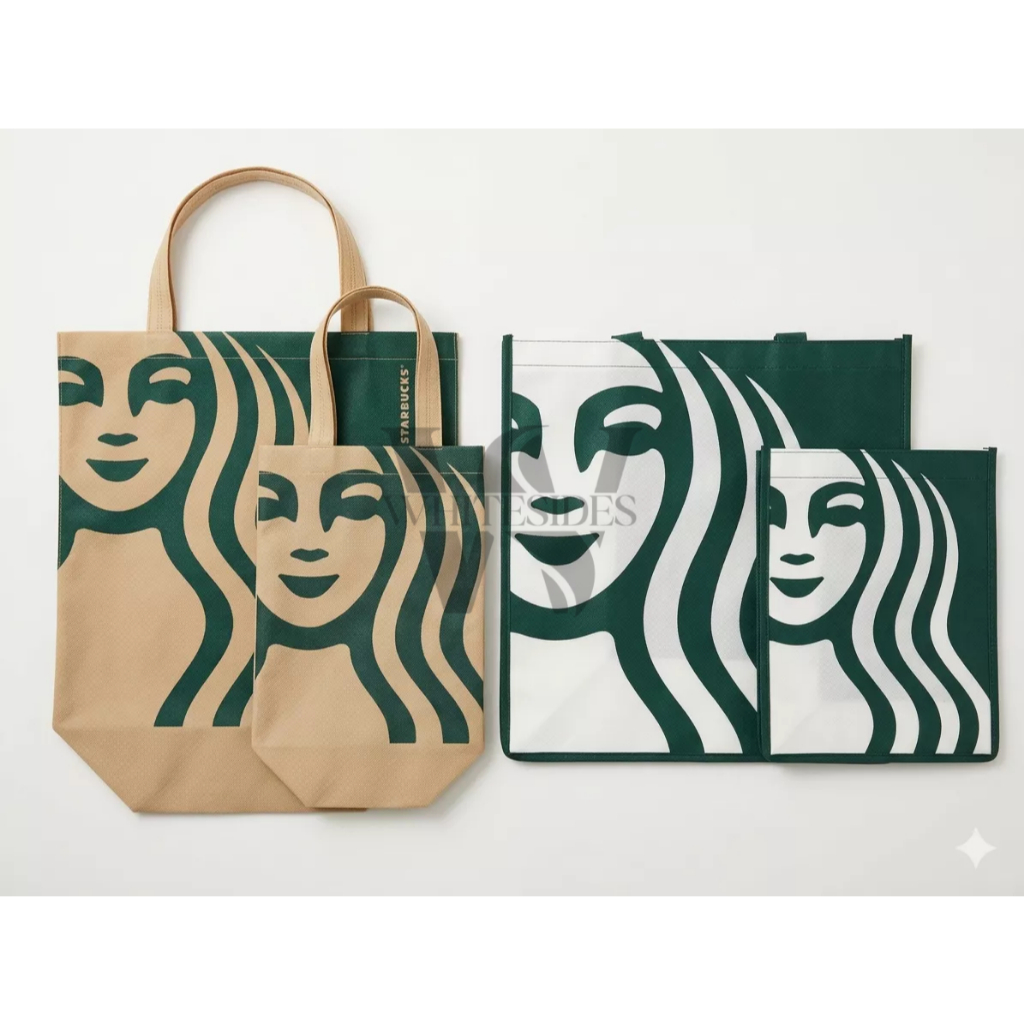 Starbucks Siren Spunbond Spunbound Tas Reusable Tote Bag Original Goodie New Paper Jeans Canvas Exce