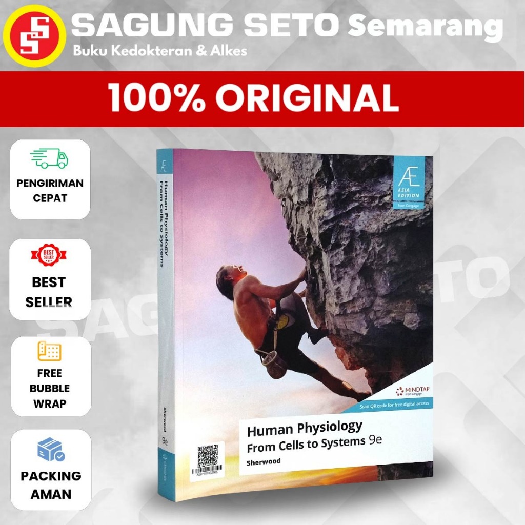 BUKU HUMAN PHYSIOLOGY FROM CELLS TO SYSTEMS 9ED / SERWUD FISIOLOGI / SHERWOOD