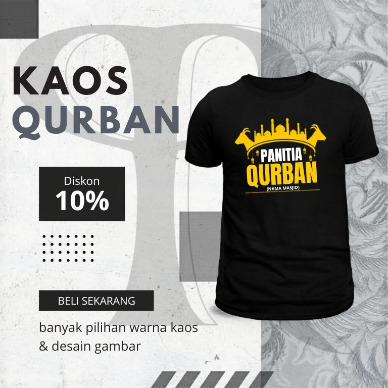 PROMOO!! KAOS QURBAN | KAOS PANITIA QURBAN | BAJU CUSTOM PANITIA QURBAN