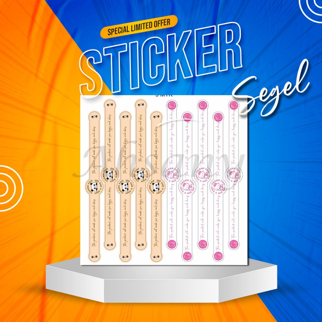 Stiker Label Makanan Panjang 22cm
