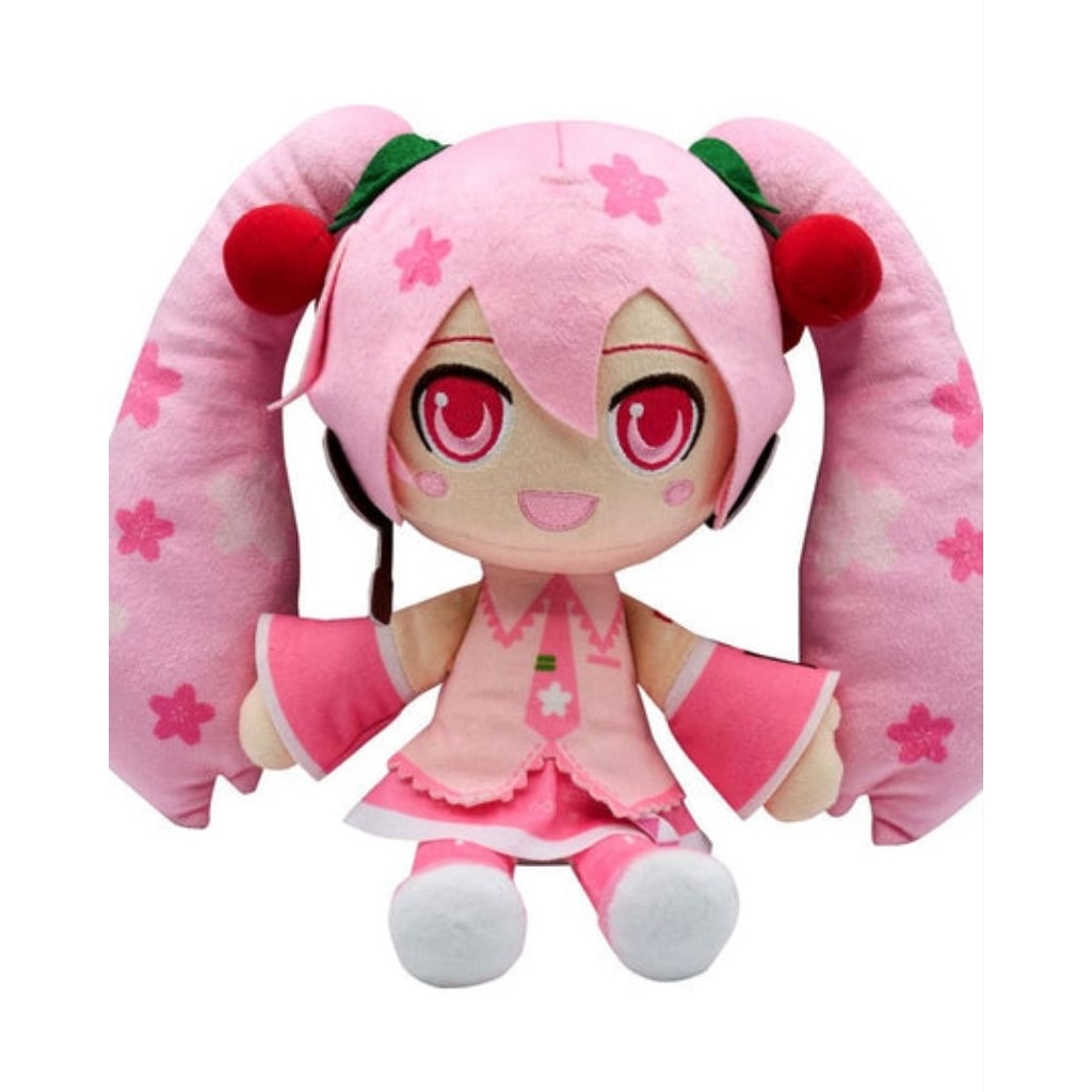 Boneka Plush Hatsune Miku Sakura Miku Warna Pink