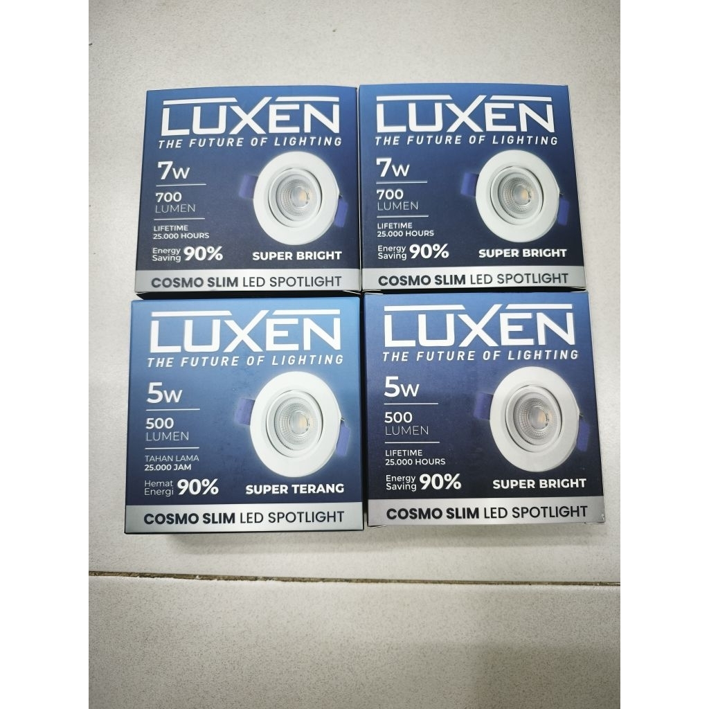 LUXEN Cosmo Slim LED Spotlight 7W 700 Lumen Super Bright 90% Energy Saving 25.000 Jam Lifetime