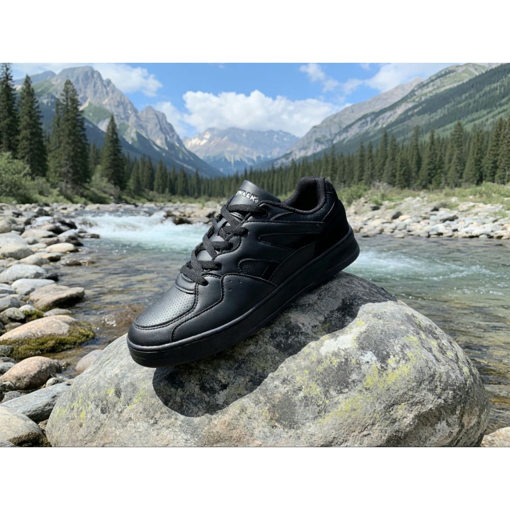 Sepatu sneakers airwalk hitam polos sepatu airwalk full black