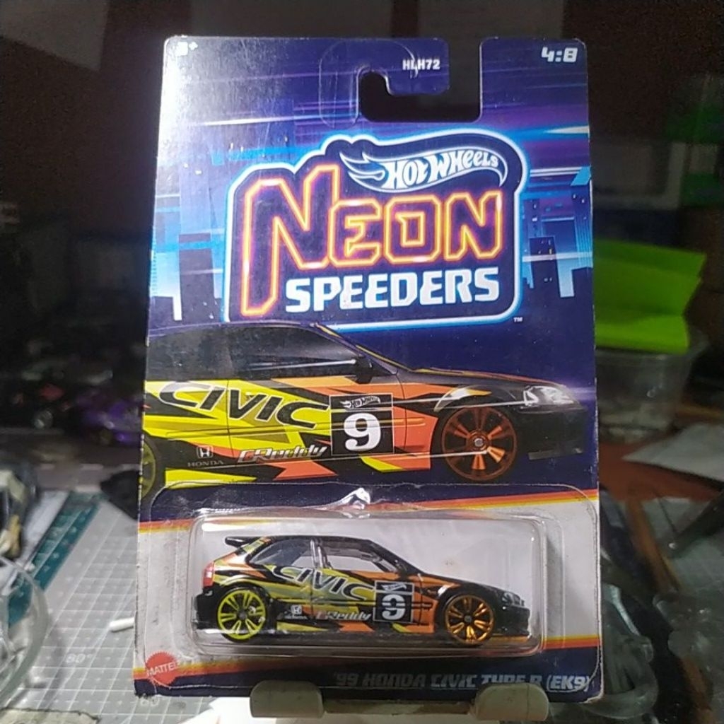 Hot wheels honda civic ek9 hitam