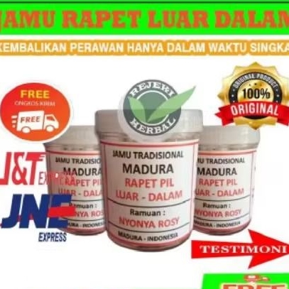 Jamu Rapet Luar Dalam Nyonya Rosy 100 Pil - Herbal Tradisional Madura untuk Kesehatan Wanita