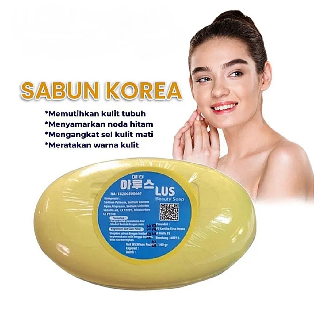 LUS Sabun Korea Pemutih Badan Membuat Kulit Bersih Putih Kenyal Halus Lembut Kencang Muda Anti Jeraw