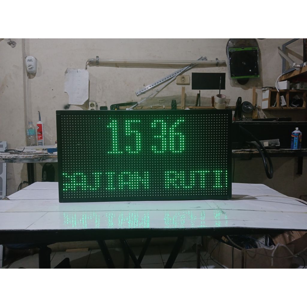 jam digital masjid led hijau