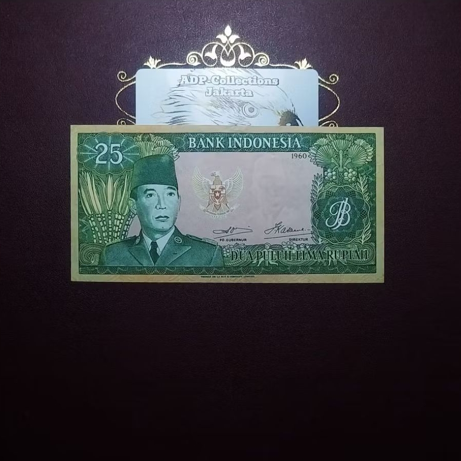 Uang Kuno 25 Rupiah Sukarno Tahun 1960 TDLR