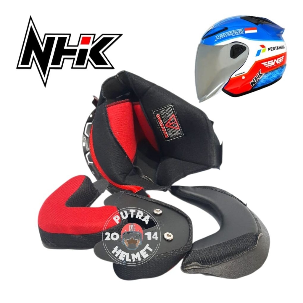 Paket Busa Helm NHK R6 Kancing Besi 1set Ful set Kaca Visor Tali Helm