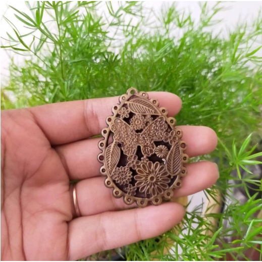 Ornamen Hias Bakaran Oval - Atg bakaran Etnik - Manik Bakaran
