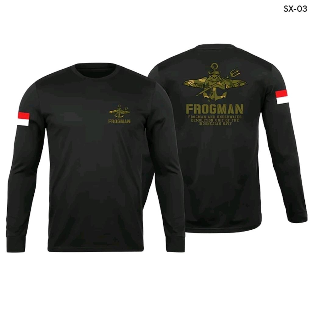 KAOS LENGAN PANJANG FROGMAN MOTIF LORENG