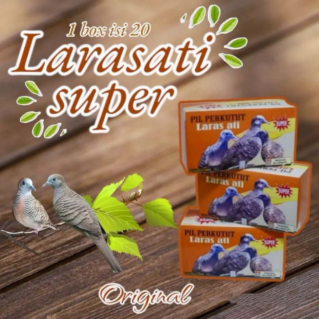PAKET 3 BOX Pil Jamu Perkutut Larasati Super - Membantu Burung Rajin Berbunyi
