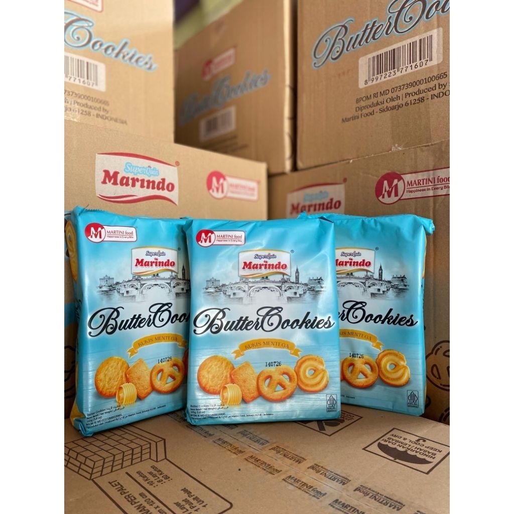 Snack Jajan Hajatan Songong Marindo Butter Cookies 165gr 1dus isi 24Pcs Termurah