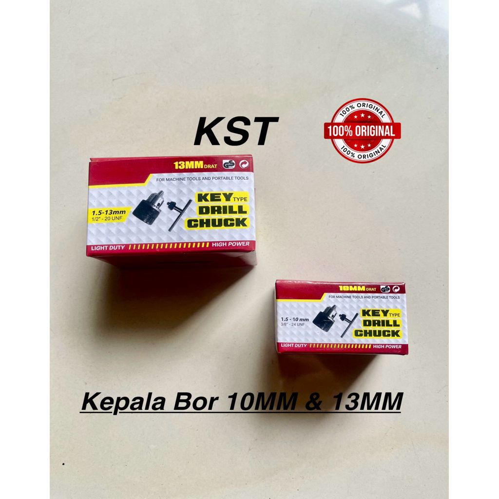 Kepala Bor 10 mm dan 13 mm Drat 1,5