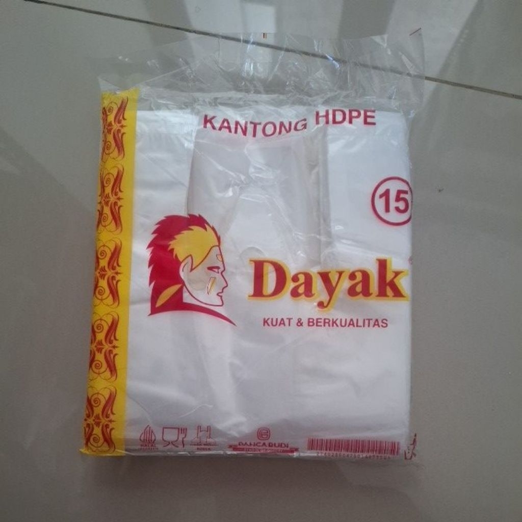 plastik kresek dayak uk 15 bening