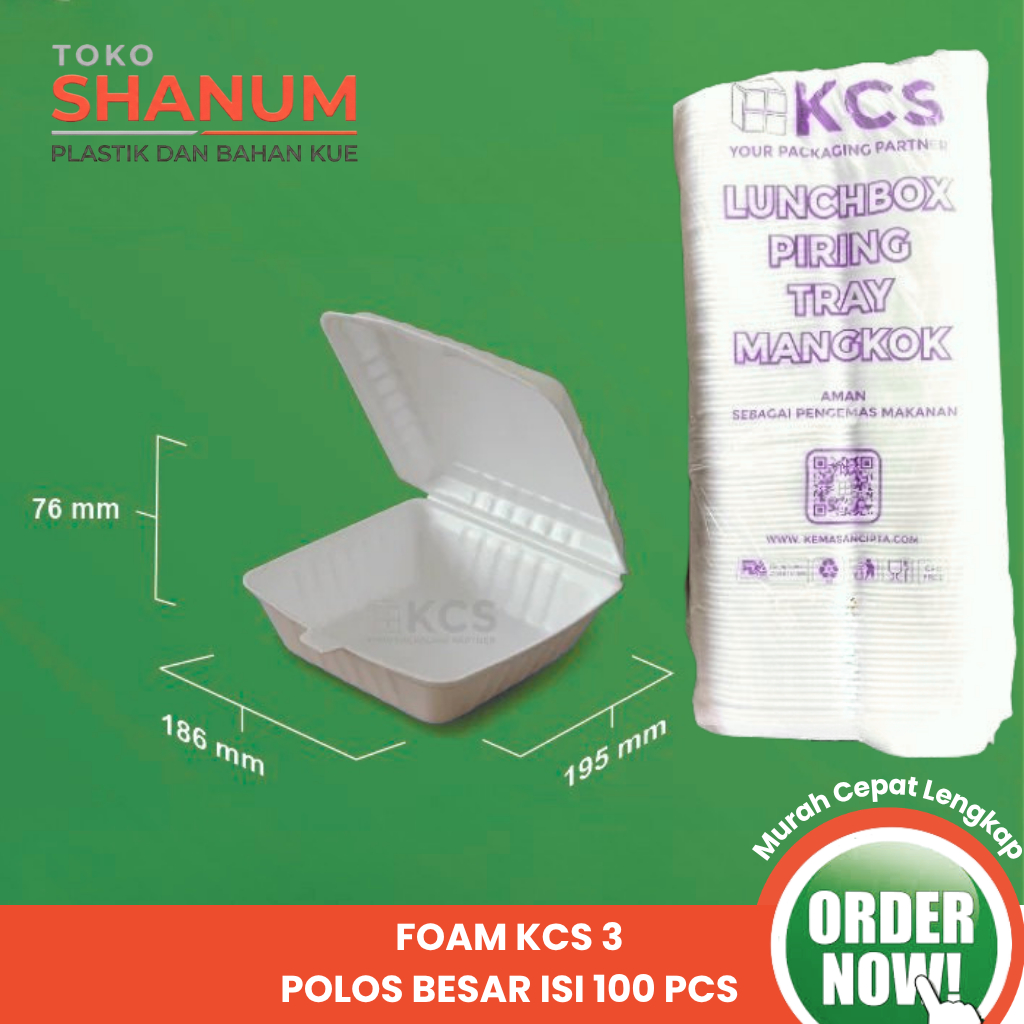 STYROFOAM * Styrofoam KCS 3 Besar isi 100 pcs