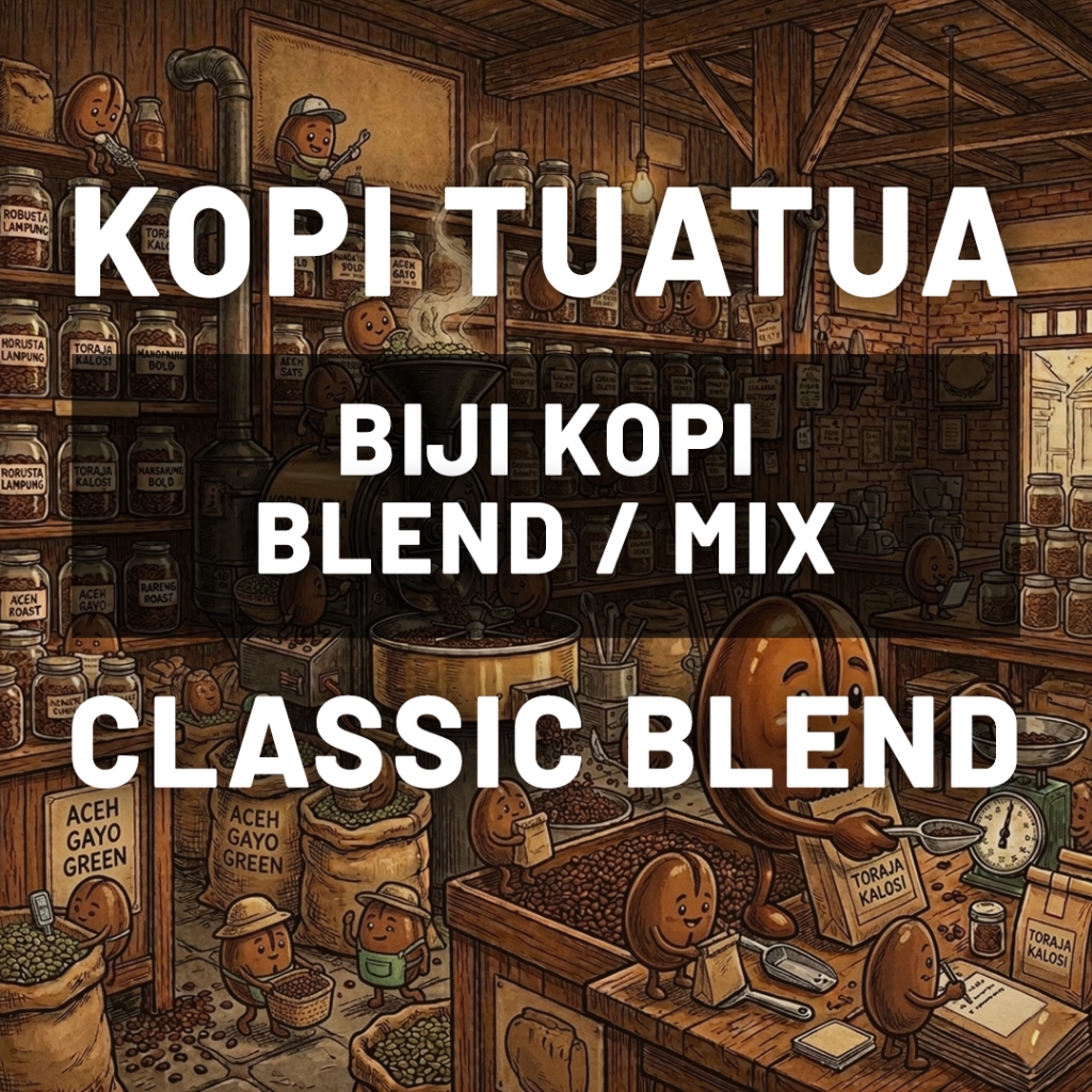 CLASSIC BLEND -  BIJI KOPI 1 kilo - BIJI KOPI TUATUA