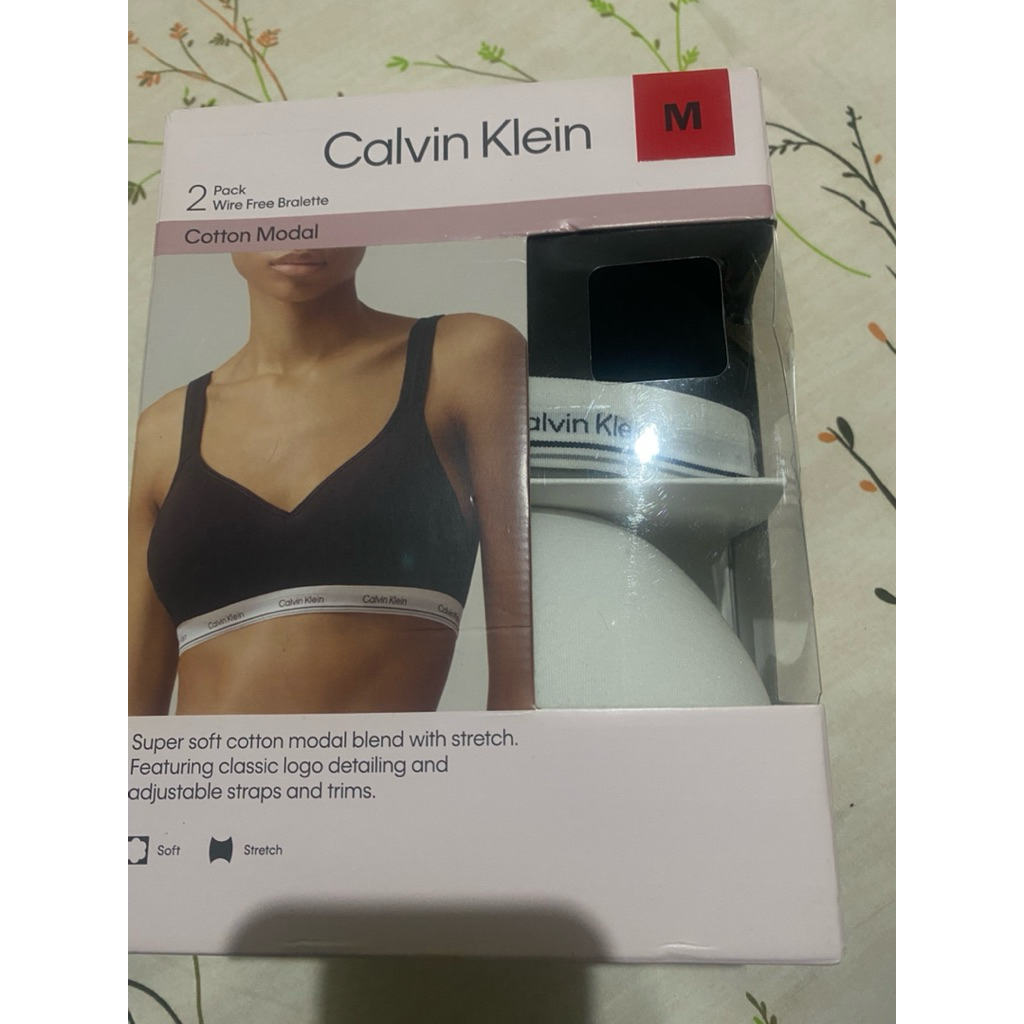 calvin klein bra wirefree 2 pcs in one box size M