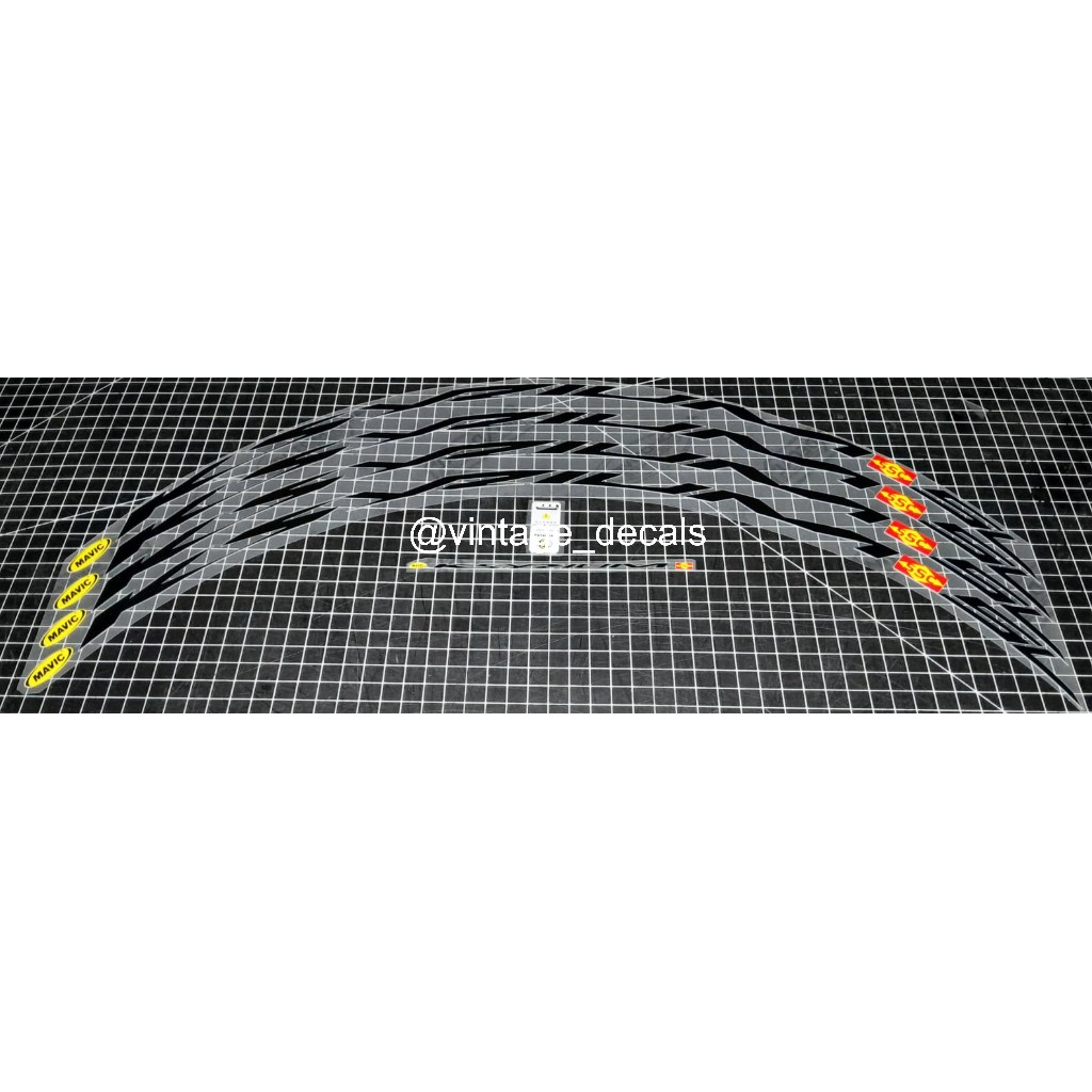 Mavic KSYRIUM SL SSC rims (brake line) decals replacement