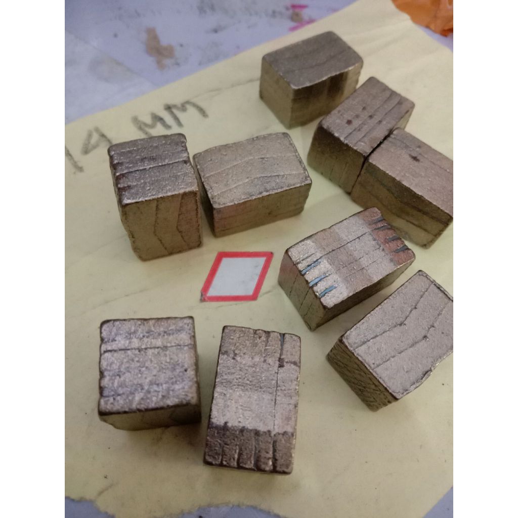 Mata bor sumur/Segmen Diamond ukuran 10-14 mm/mata bor pemotong atau penembus batuan keras