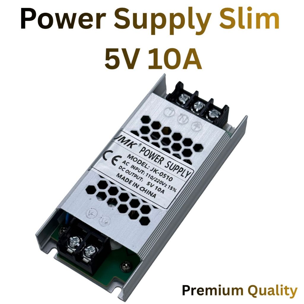 Mikhaeladsport Power Supply 5V10A/ 5V 20A Slim Running Text Switching Adaptor Smps