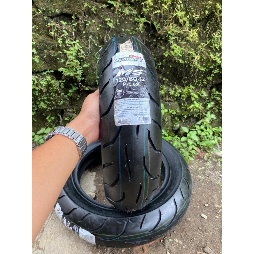 Ban  Luar Motor Merek Corsa Platinum M5 120/80-12 Tubeless - Ban Motor  Matic  dll