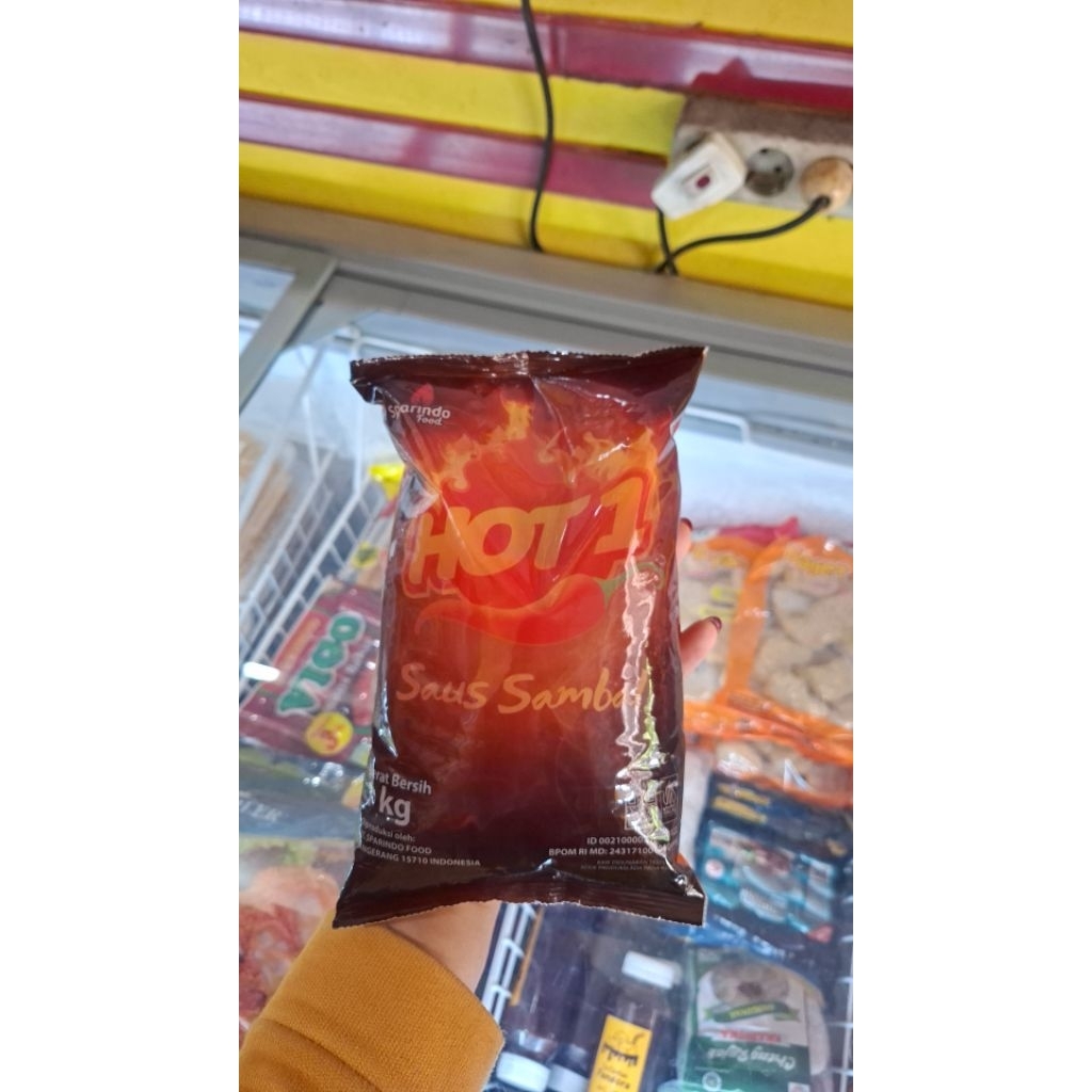 Saus Hot 1 berat 1kg saus pedas