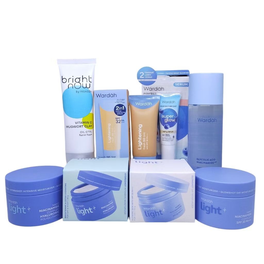 Paket Kosmetik Wardah Pelembab Wajah / Paket Wardah Skincare Pelembab Wajah Original