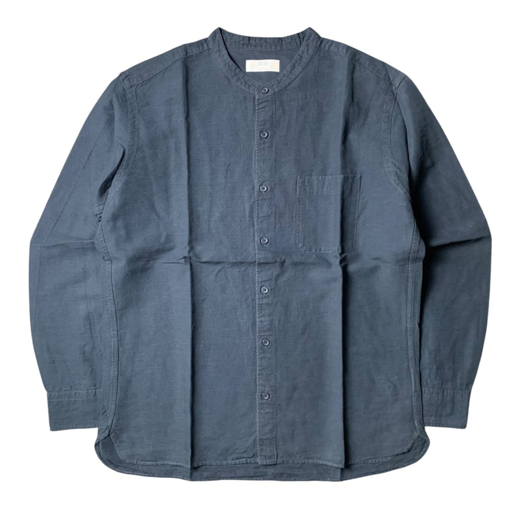 Uniqlo Mandarin Collar Shirt - Kemeja Uniqlo Mandarin Collar