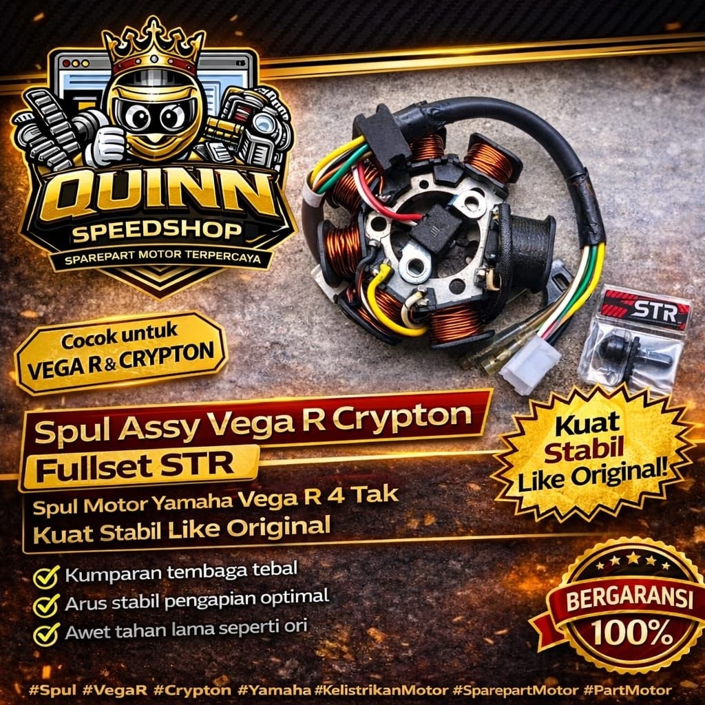 Spul Assy Vega R Crypton Fullset STR Spul Motor Yamaha Vega R 4 Tak Kuat Stabil Like Original