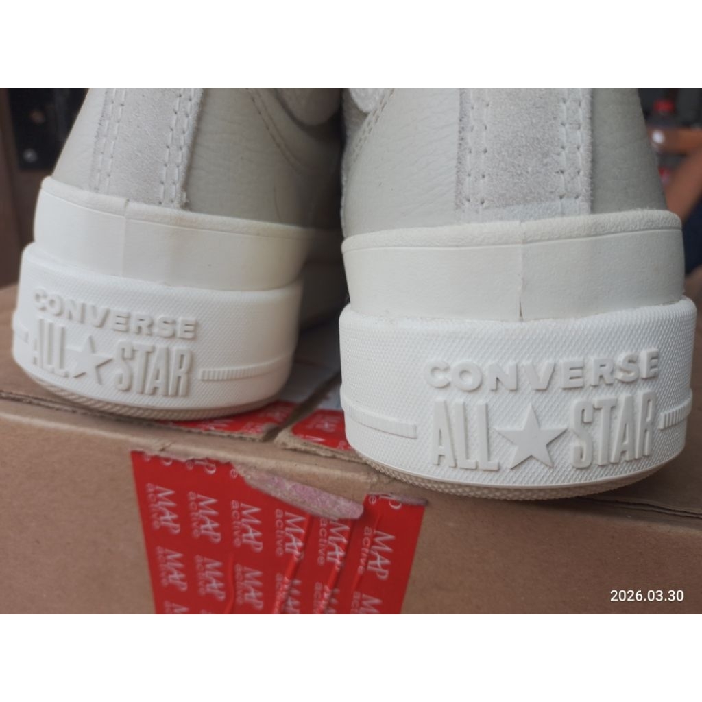 (Preloved) Converse CTAS Construct Genuine Leather Beach Stone 42